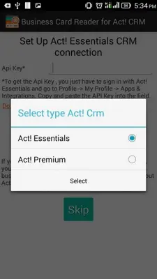 Business Card Reader for Act! CRM android App screenshot 0