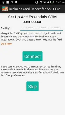 Business Card Reader for Act! CRM android App screenshot 1